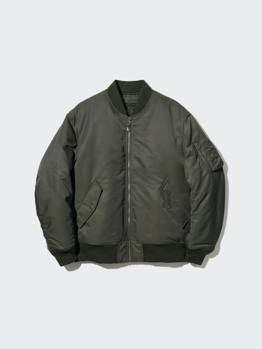 Uniqlo Men’s MA-1 Jacket Olive Green Size S